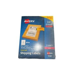 Avery 5126 Shipping Address, Half Sheet Labels, Laser Printers,  2 Packs (400)